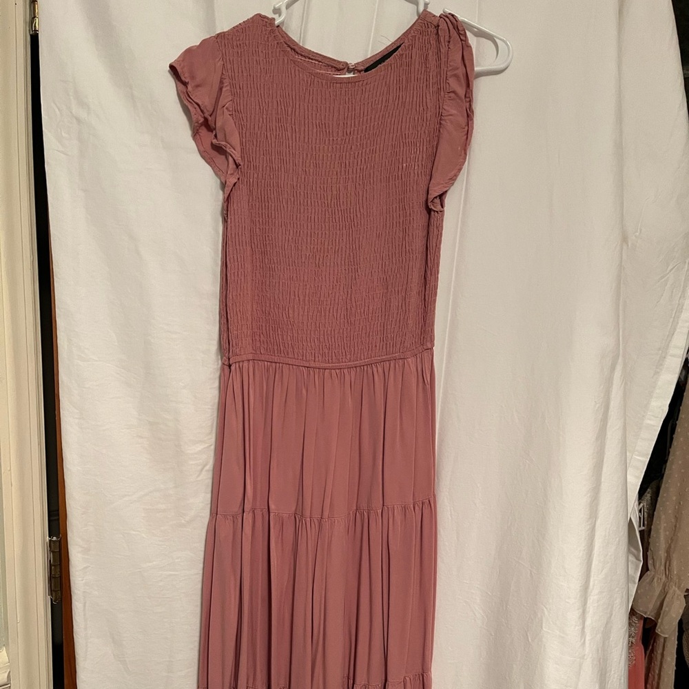 Blush maxi dress